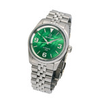 Islander Manhasset 36mm Automatic Watch with Green Mother of Pearl Dial #ISL-217 tilt