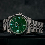 Islander Manhasset 36mm Automatic Watch with Green Mother of Pearl Dial #ISL-217 lume